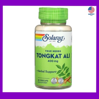 ภาพขนาดย่อของภาพหน้าปกสินค้าพร้อมส่ง Lotใหม่ ,Tongkat Ali (root), 400 mg, 60 VegCaps, ตงกัตอาลี, Solaray จากร้าน vityou8 บน Shopee