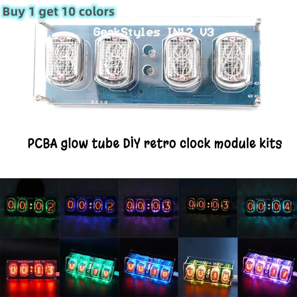 Programmeerbare RGB Pseudo Nixie Tube Klok | Elektronica voor jou