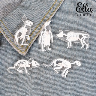 Ellastore123 เข็มกลัดใส รูปหมู แมว เพนกวิน กระต่าย นก หนู แจ็กเก็ตยีน ป้ายกระเป๋าเป้สะพายหลัง