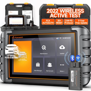 Foxwell NT809BT OBD2 เครื่องสแกนเนอร์ บลูทูธ ระดับ OE 30+ รีเซ็ตเครื่องมือวิศวกรรม สําหรับรถยนต์