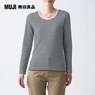 เสื้อ muji แขนยาว ผ้าคอตต้อน  คอกลม size s_อกเสื้อ 32 ยาว 22 นิ้ว มี 3 สีให้เลือก