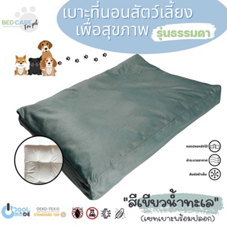 Bed Care For Pet เบาะนอนสัตว์เลี้ยงเพื่อสุขภาพ สัมผัสเย็น ป้องกันไรฝุ่น ไม่ติดขน "รุ่นธรรมดา" สีเขียวน้ำทะเล ส่งฟรี 🔥