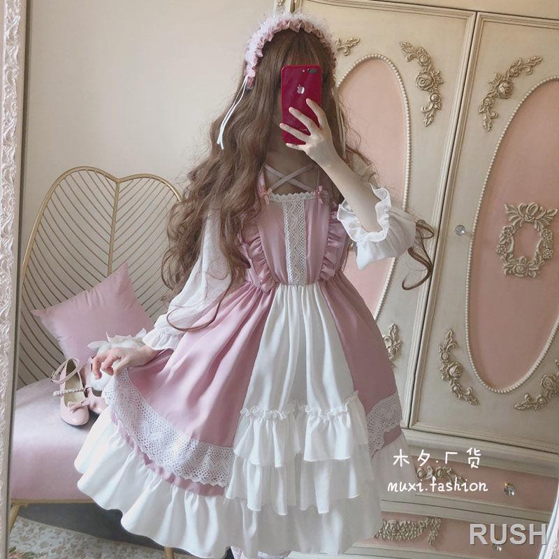 สาวน้อยญี่ปุ่น-loli-ชุดโลลิต้าดั้งเดิมชุดเล็กกระโปรงโลลิต้าเด็กนักเรียนเวอร์ชั่นเกาหลีของกระโปรงนางฟ้า