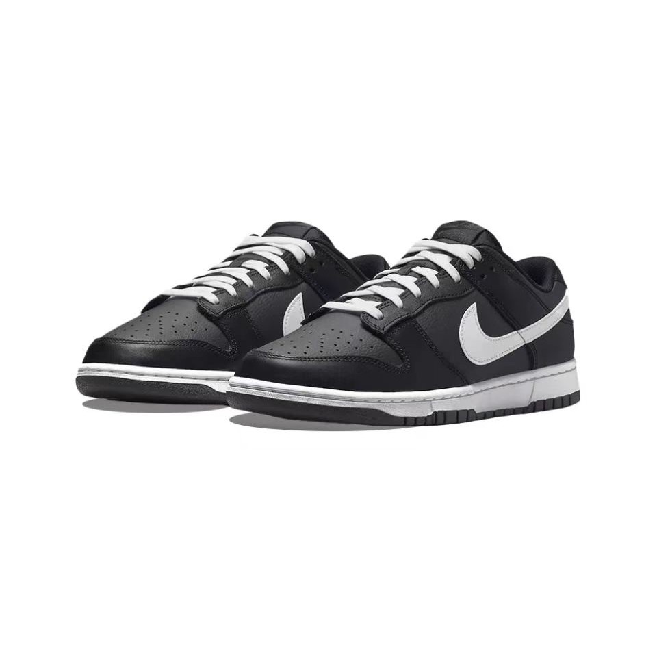 รองเท้าสเก็ตบอร์ด-nike-dunk-low-retro-สีดำและสีขาวของแท้ลิขสิทธิ์แท้