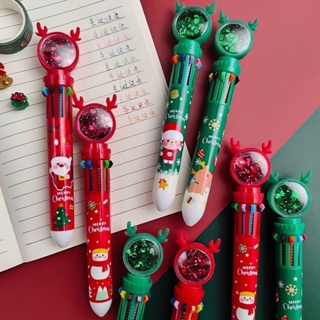 ปากกาคริสมาสต์ 6 in 1 มี 6 สีในแท่งเดียว #พร้อมส่ง 🌲🍁💐🎁🎉