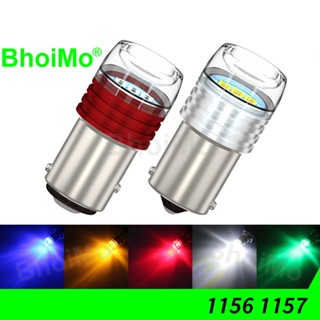 Bhoimo หลอดไฟเลี้ยว LED 3SMD 1156 P21W BA15S 5630 ชิป 1157 BAY15D P21/5W DC12V สําหรับรถยนต์