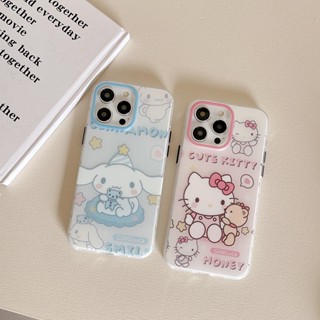 เคสโทรศัพท์มือถือ ผิวด้าน ลาย Cinnamoroll Kitty สําหรับ iPhone 14 Pro 14Plus 13 12 Pro Max iPhone11