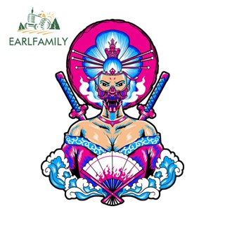 Earlfamily สติกเกอร์ไวนิล Geisha Warrior กันน้ํา สําหรับติดตกแต่งรถยนต์ แล็ปท็อป 13 ซม. x 10.0 ซม.