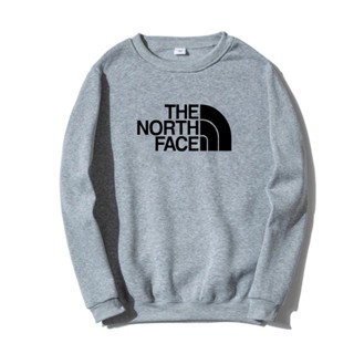 เสื้อกันหนาว คอกลม พิมพ์ลาย The North Face สไตล์คลาสสิก สวมใส่สบาย สําหรับผู้ชาย และผู้หญิง