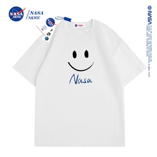 เสื้อยืดแขนสั้นลําลอง คอกลม ผ้าฝ้าย พิมพ์ลาย NASA ทรงหลวม สวมใส่สบาย แฟชั่นสําหรับสตรี ใหม่_30