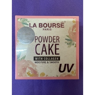 LA BOURSE POWDER CAKE WITH COLLAGEN MOISTURE AND SMOOTH UV 10g. แป้ง ผสม คอลลาเจน กันแดด ลาบูสส์
