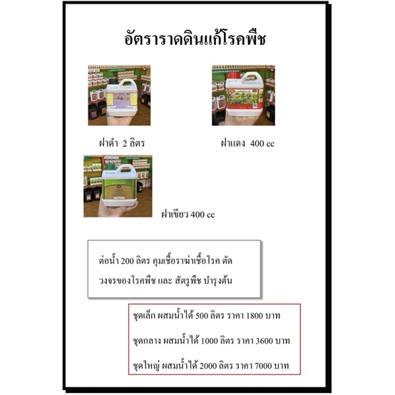 ปุ๋ยอินทรีย์น้ำดำ-ราดดินแก้โรคพืช