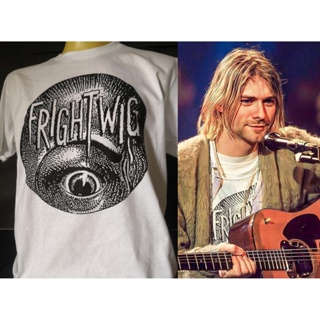 เสื้อยืดเสื้อวงนำเข้า Kurt Cobain Frightwig MTV Unplugged Nirvana Grunge Retro Style Vintage T-shirt_24