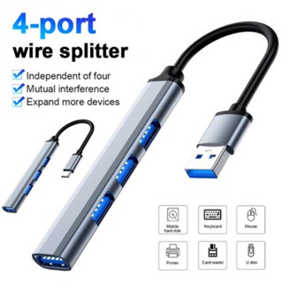 USB C HUB 3.0 ประเภท C 3.1 4 พอร์ต Multi Splitter Adapter OTG สำหรับ Xiaomi Lenovo MacBook Pro 13 15 Air Pro PC อุปกรณ์เ