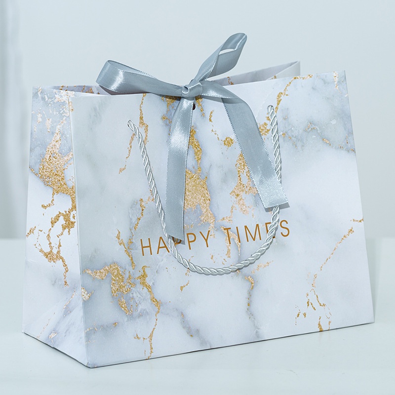 36-12-25ซม-ถุงของขวัญ-กระเป๋าถือลายหินอ่อน-ถุงกระดาษสร้างสรรค์ธุรกิจถุงขนมแต่งงานถุงกระดาษ