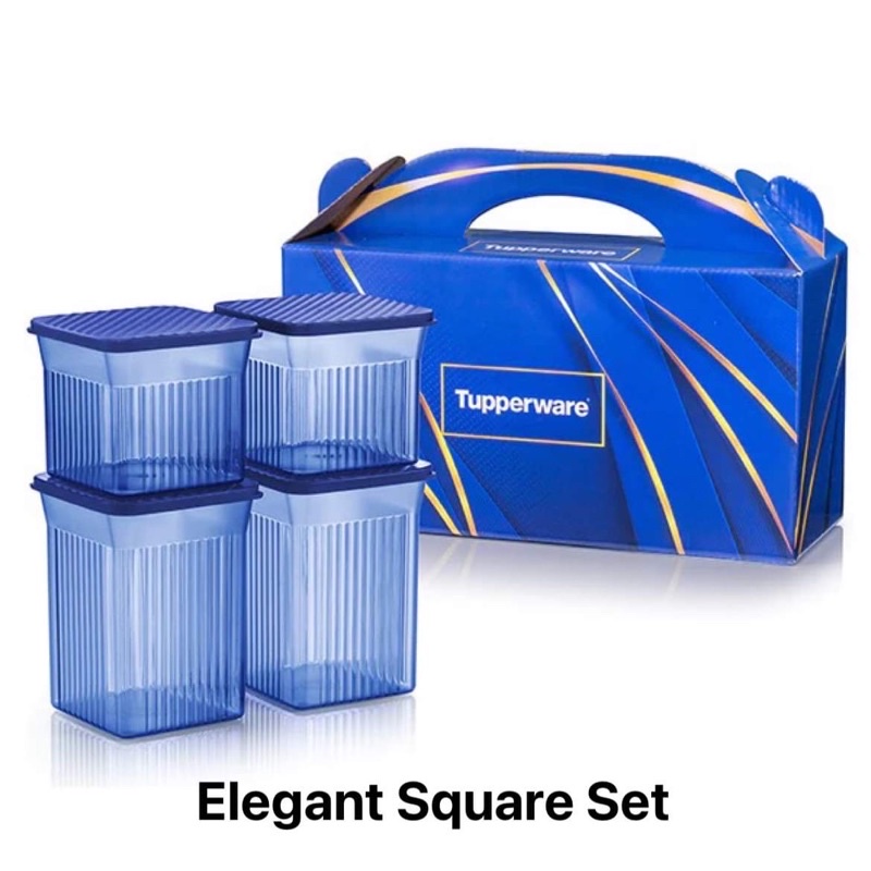 กระปุก Tupperware รุ่น Elegant square set | Shopee Thailand