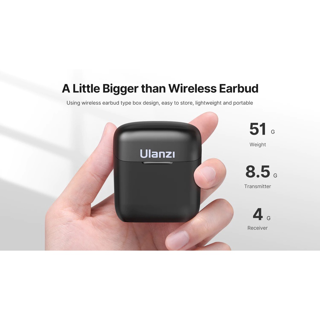 มุมมองเพิ่มเติมของสินค้า Ulanzi J11 Wireless Lavalier Microphone ไมค์ไร้สาย ไมโครโฟน บันทึกเสียง ถ่าย Video สำหรับมือถือ แบบ 1 ไมค์ ไมค์ลอย