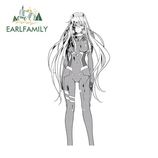 Earlfamily สติกเกอร์ ลายการ์ตูนอนิเมะ Zero Two กันน้ํา สําหรับติดตกแต่งกระจกรถยนต์ แล็ปท็อป โน้ตบุ๊ก 13 ซม. x 6 ซม.