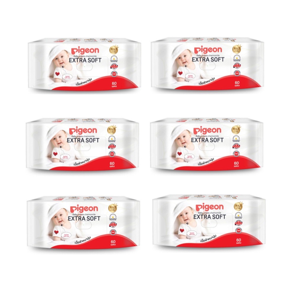 รูปภาพของPigeon พีเจ้น baby wipes ทิชชู่เปียกพีเจ้น เบบี้ไวฟ์ ผ้าเปียกเด็ก 6 ห่อลองเช็คราคา