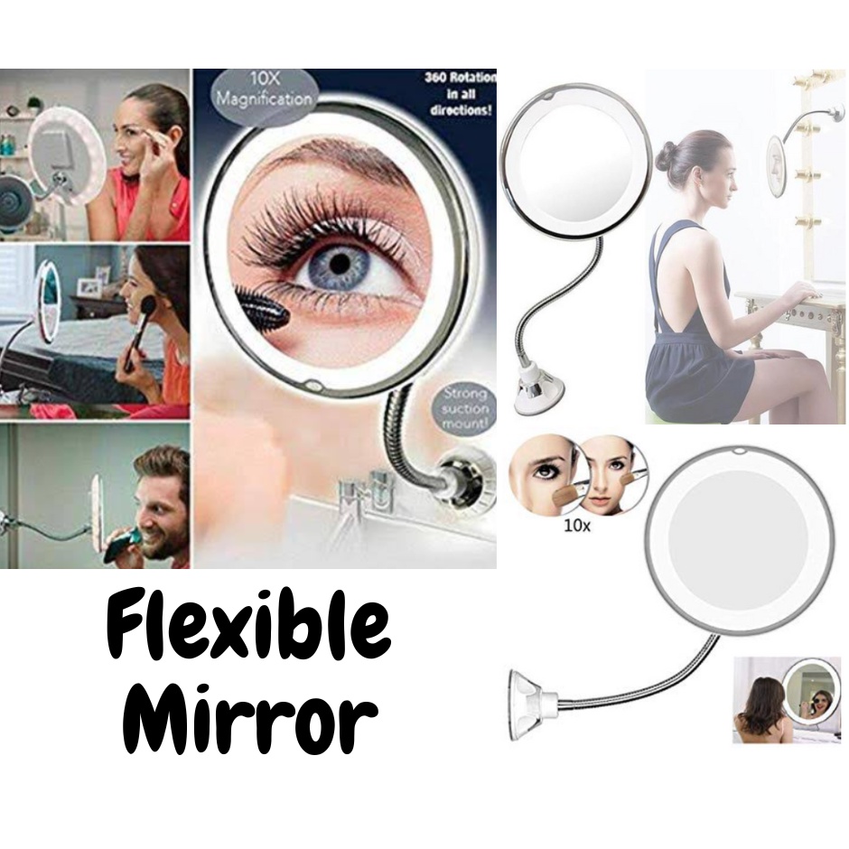 flexible-mirror-10x-magnification-flexible-mirror-round-suction-cup-with-benda-กระจกเเต่งหน้า