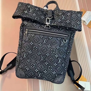 LOUIS VUITTON CITY BACKPACK  ROLL TOP  MONOGRAM  งานดีสุดเทียบเท่าของเเท้ตารางตรง