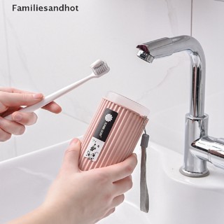 Familiesandhot&gt; แบบพกพา ยาสีฟัน แปรงสีฟัน ป้องกัน ที่ใส่ เคสเดินทาง ตั้งแคมป์ กล่องเก็บอย่างดี