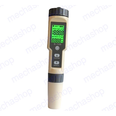 เครื่องวัดความเค็ม-ปากกาวัดความเค็ม-3-in-1-วัดความเค็ม-tds-ec-s-100-salt-meter-portable-salt-tds-tester-pool-salinity