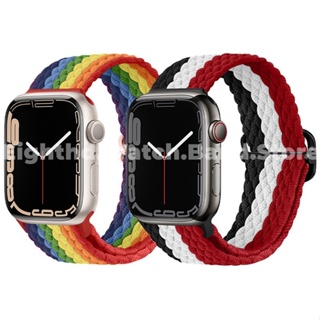 สายนาฬิกาข้อมือ ผ้าถัก ขนาด 49 มม. 41 มม. 45 มม. 44 มม. 42 มม. 40 มม. 38 มม. สําหรับ Apple Watch Series Ultra 8 7 6 SE 5 4 3 2 1