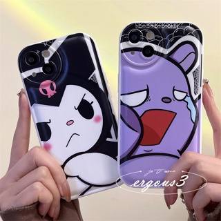 เคสโทรศัพท์มือถือ แบบนิ่ม ลายการ์ตูนคุโรมิ และบาคุ ป้องกันเลนส์ สําหรับ iPhone 14 13 12 11 Pro Max SE2020 X XR Xs Max 7 8 Plus