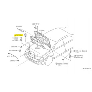 BX150 **อะไหล่แท้** กิ๊บล็อกเหล็กค้ำฝากระโปรงหน้า NISSAN SUNNY NEO N16