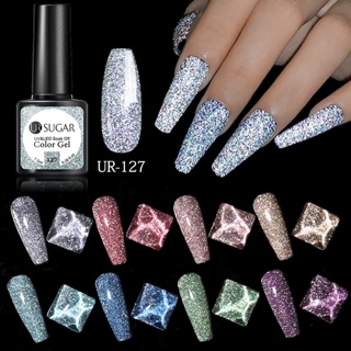 Ur SUGAR เจลทาเล็บ สีทาเล็บเจล UV LED เลื่อม สีรุ้ง สะท้อนแสง ขนาด 7.5 มล.