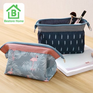 BestoreHome กระเป๋าเครื่องสำอางตั้งทรงได้ พกพาสะดวก สีสันสดใส