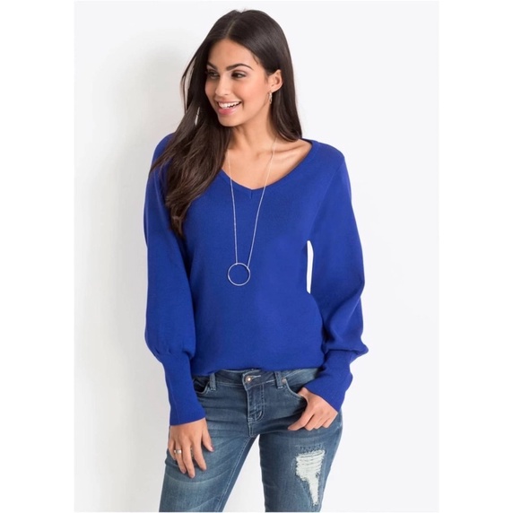 bodyflirt-sweater-เสื้อไหมพรมสีน้ำเงิน