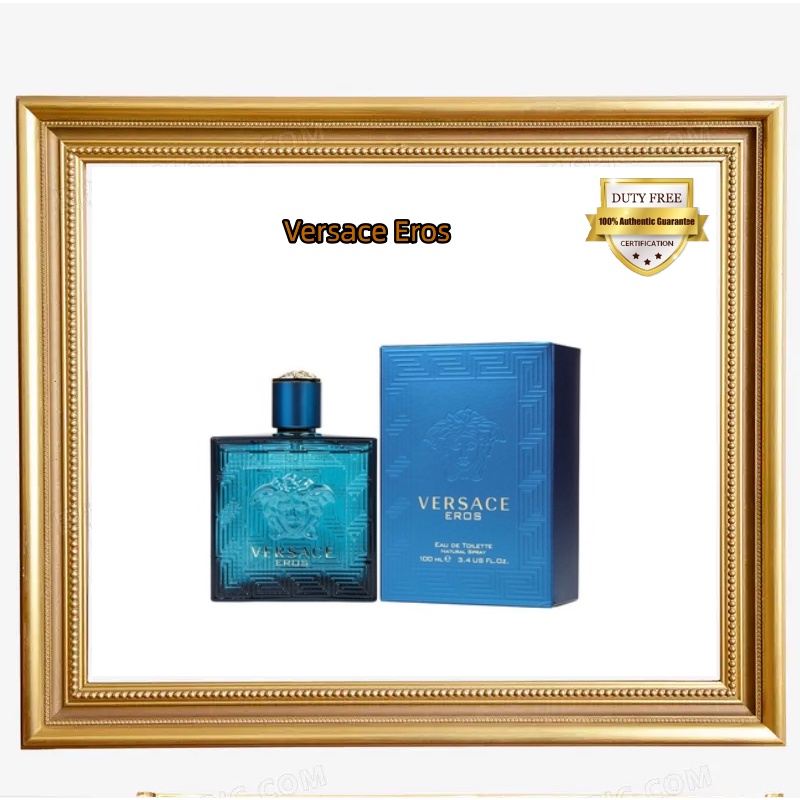 ภาพหน้าปกสินค้าเคาน์เตอร์ของแท้  Versace Eros Eau De Toilette EDT 100ml Perfume for Men น้ำหอมผู้ชาย