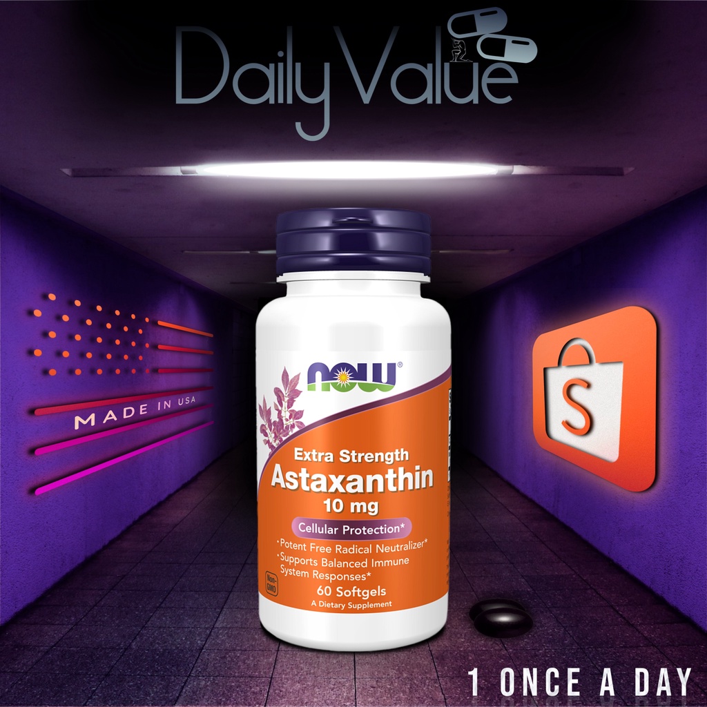 แอสตาแซนธิน / AstaReal® Astaxanthin 10 MG 30 / 60 Softgels by NOW FOODS