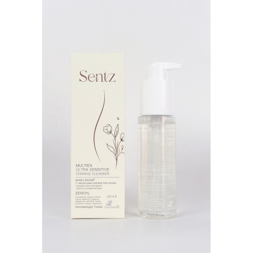 sentz-multiex-ultra-sensitive-feminine-cleanser-ผลิตภัณฑ์ทำความสะอาดจุดซ่อนเร้น-อ่อนโยนต่อผิว