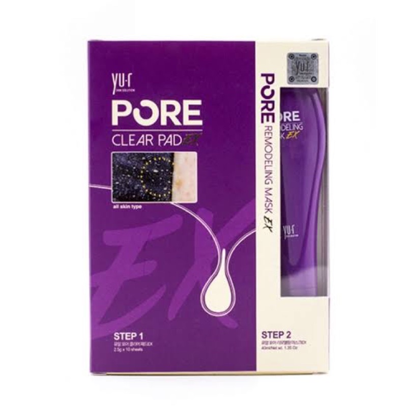 1-แถม1-new-yu-r-pore-clear-pad-ex-nose-mask-ชุดลอกสิวเสี้ยนขั้นเทพ