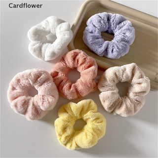 &lt;Cardflower&gt; ยางรัดผม แบบนุ่ม ผ้ากํามะหยี่ขนนิ่ม หลากสีสัน เหมาะกับฤดูหนาว สําหรับผู้หญิง