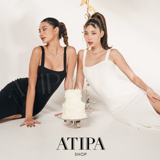 สินค้า Atipashop - Poppy dress เดรสยาว ผ่าข้าง แบบสายเดี่ยว สายแบบใหญ่