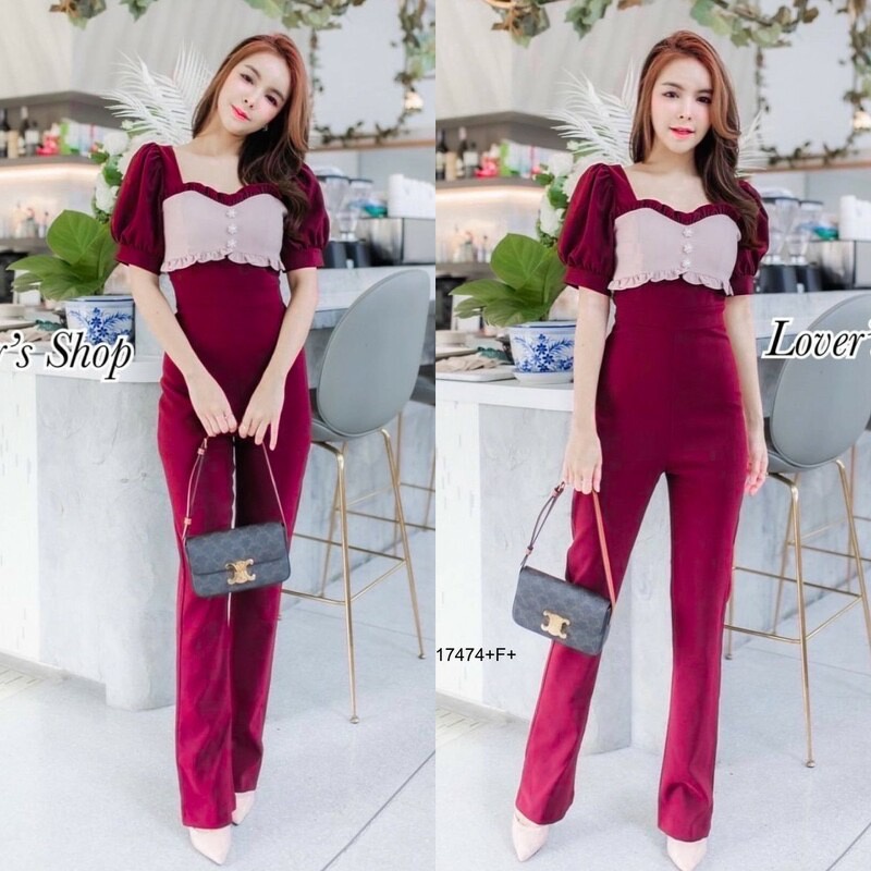 ak-17474-jumpsuit-จั้มสูท-ขายาว-ทรงแขนพอง