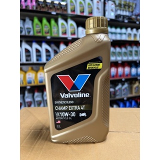 น้ำมันเครื่อง Valvoline Champ Extra 4T SAE 10W-30 ขนาด 0.8 ลิตร กึ่งสังเคราะห์สำหรับรถจักรยานยนต์ 4 จังหวะ