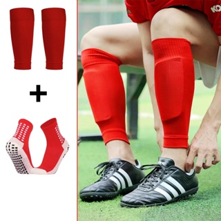 ถุงเท้าฟุตบอล ป้องกันขา คุณภาพสูง สําหรับผู้ชาย จํานวน 2 คู่ ต่อชุด