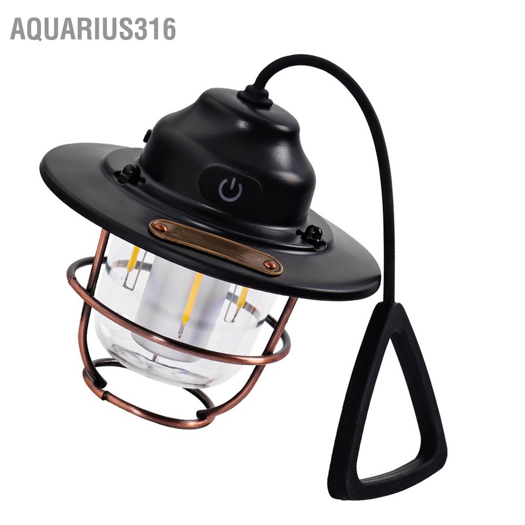 aquarius316-โคมไฟ-led-แบบพกพา-ชาร์จไฟได้-สีดํา-สําหรับตั้งแคมป์-ปิกนิกกลางแจ้ง