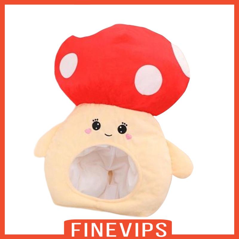 finevips-หมวกคอสเพลย์-รูปเห็ด-ผ้าโพกศีรษะ-ของเล่นเซลฟี่-สําหรับเด็ก