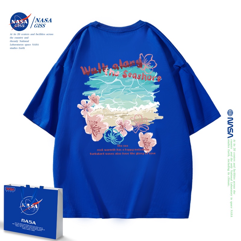 nasa-ร่วมแขนสั้นเสื้อยืดผู้หญิงฤดูร้อน-graffiti-ไขมันเล็กน้อยไหล่ผ้าฝ้ายบางครึ่งแขน-niche-class-ชุด-topกเสื้อยืดวิน-30