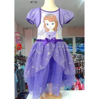 Dress-1257 ชุดกระโปรงเด็กการ์ตูน Size-100 (3-4Y)