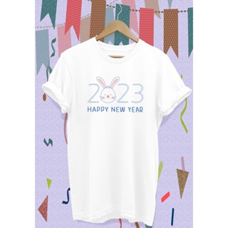 เสื้อยืดทีม Happy New Year 2023 ใส่กันเป็นทีมฉลองปีใหม่ ปีกระต่ายนี้