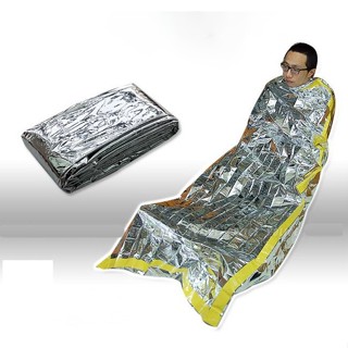 ถุงนอนฟอยล์ฉุกเฉิน Sleeping Bag Emergency Survival Thermal Space Blanket Cute Outdoor Kit Rescue