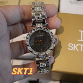 SKTIME สายเลทเพชรหน้าปัดไม่มีตัวเลขหรูๆกดสั่งได้เลย SKT1