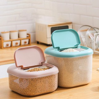 6L Kitchen Container Bucket Insect-Proof Nano Moisture-Proof Rice Cylinder Grain Sealed Jar Storage Pet Dog Food Store R